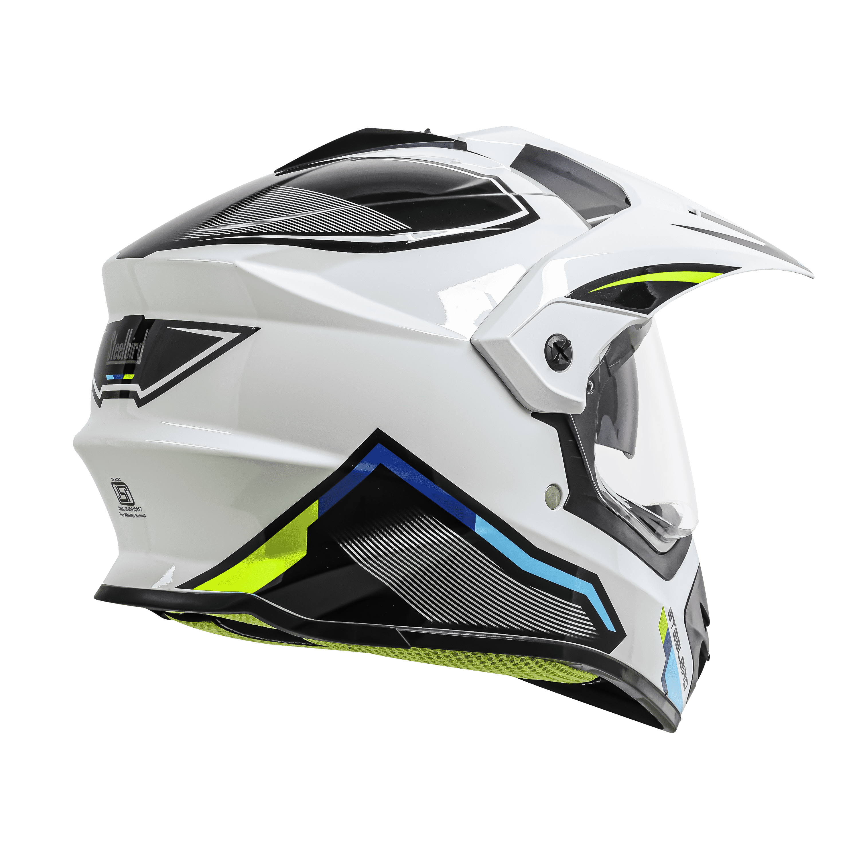 SBH-13 ISS RACER GLOSSY WHITE WITH NEON